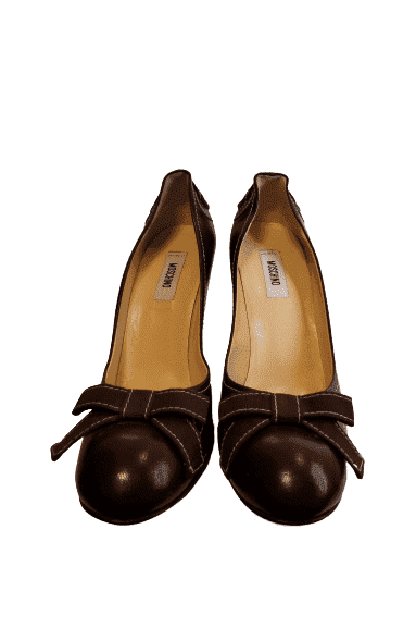 Moschino women's brown heels size 39.5 - Solé Resale Boutique thrift