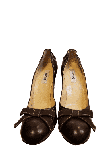 Moschino women's brown heels size 39.5 - Solé Resale Boutique thrift