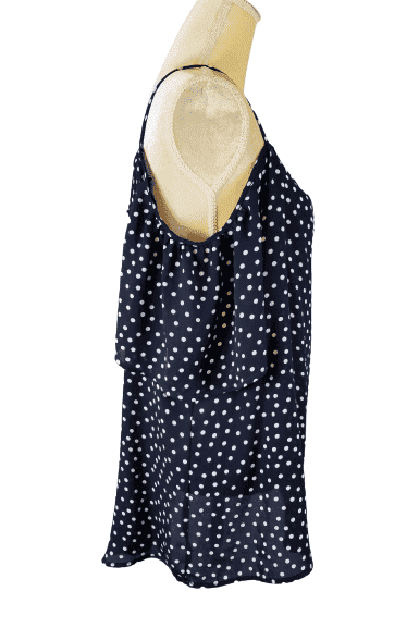 Tacera women's navy and white blouse size XL - Solé Resale Boutique thrift