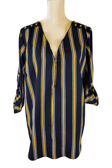 M P H COLLECTION women's blue blouse size 1X - Solé Resale Boutique thrift