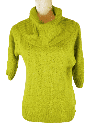 Notations women's neon green sweater size S - Solé Resale Boutique thrift