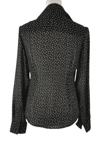 Tess women's black and white blouse size 8 - Solé Resale Boutique thrift