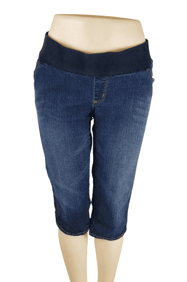 Oh Baby by Motherhood blue jean capris sz M - Solé Resale Boutique thrift