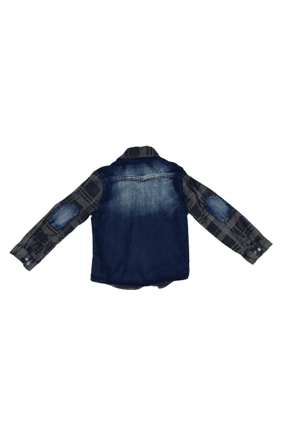 Hudson boys blue plaid shirt sz 4T - Solé Resale Boutique thrift