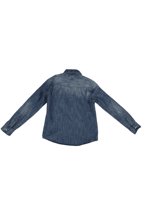 Shop eco girls dex denim blue jean shirt sz M