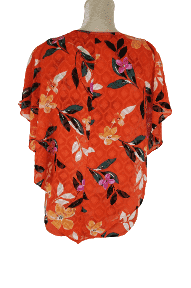 Notations orange blouse sz S