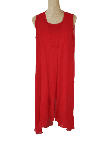 JM Studio women's red 2pc dress size M - Solé Resale Boutique thrift