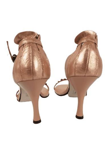 XOXO women's rose gold sandal heels size 7 - Solé Resale Boutique thrift