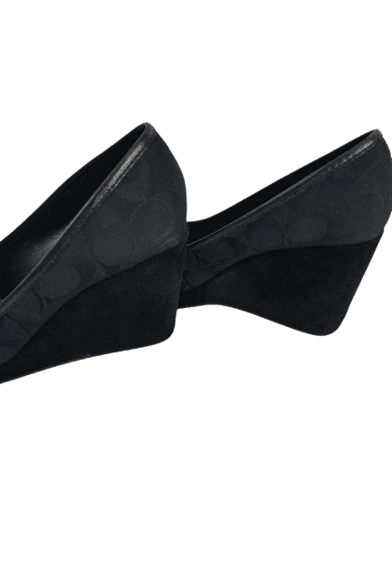 Coach Issy women's black signature wedges size 7M - Solé Resale Boutique thrift