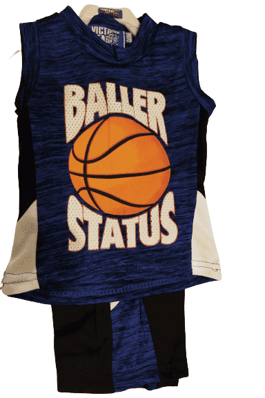 Boys, blue, 2pc, basketball short set size 0/3 mos - Solé Resale Boutique thrift