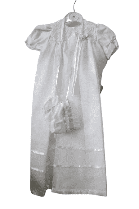Girls white dress with hat size XS - Solé Resale Boutique thrift