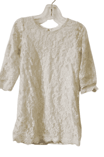 Girls fashionable lace cream dress sz 5 - Solé Resale Boutique thrift