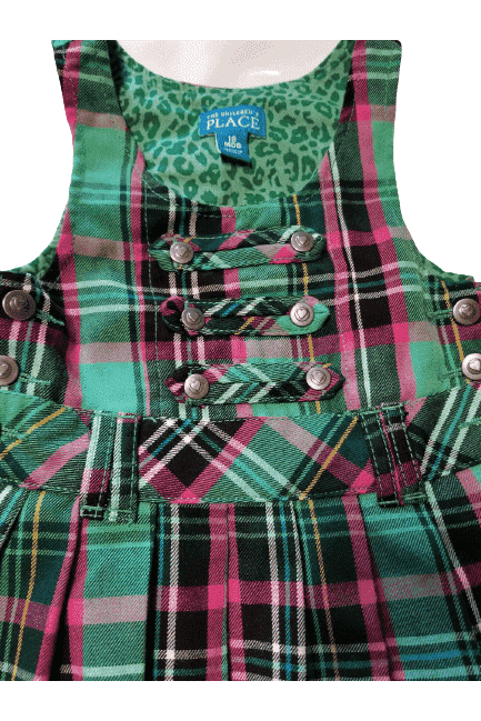 dress jumper in green/pink/black by The Children's Place sz 18mos  