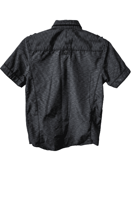 Preowned boys black, button down shirt size 8