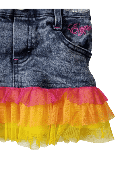 Enyce girls rainbow blue jean skirt size 3T - Solé Resale Boutique thrift