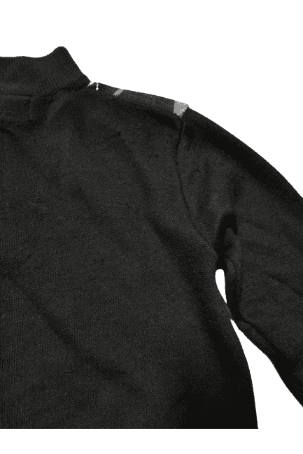 Preowned boys black argyle, mock sweater sz 5/6