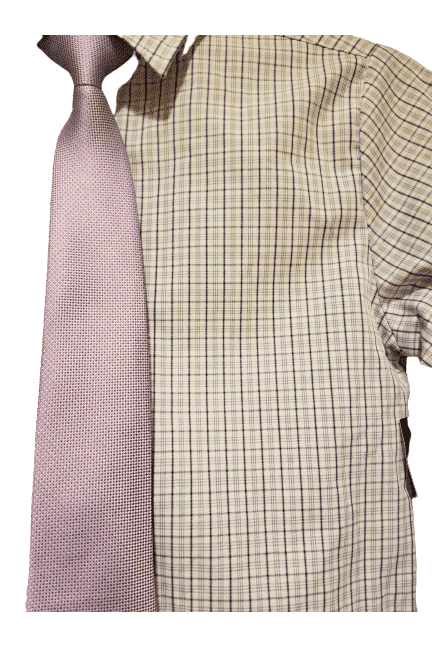 George boys purple plaid shirt and tie size 12 - Solé Resale Boutique thrift