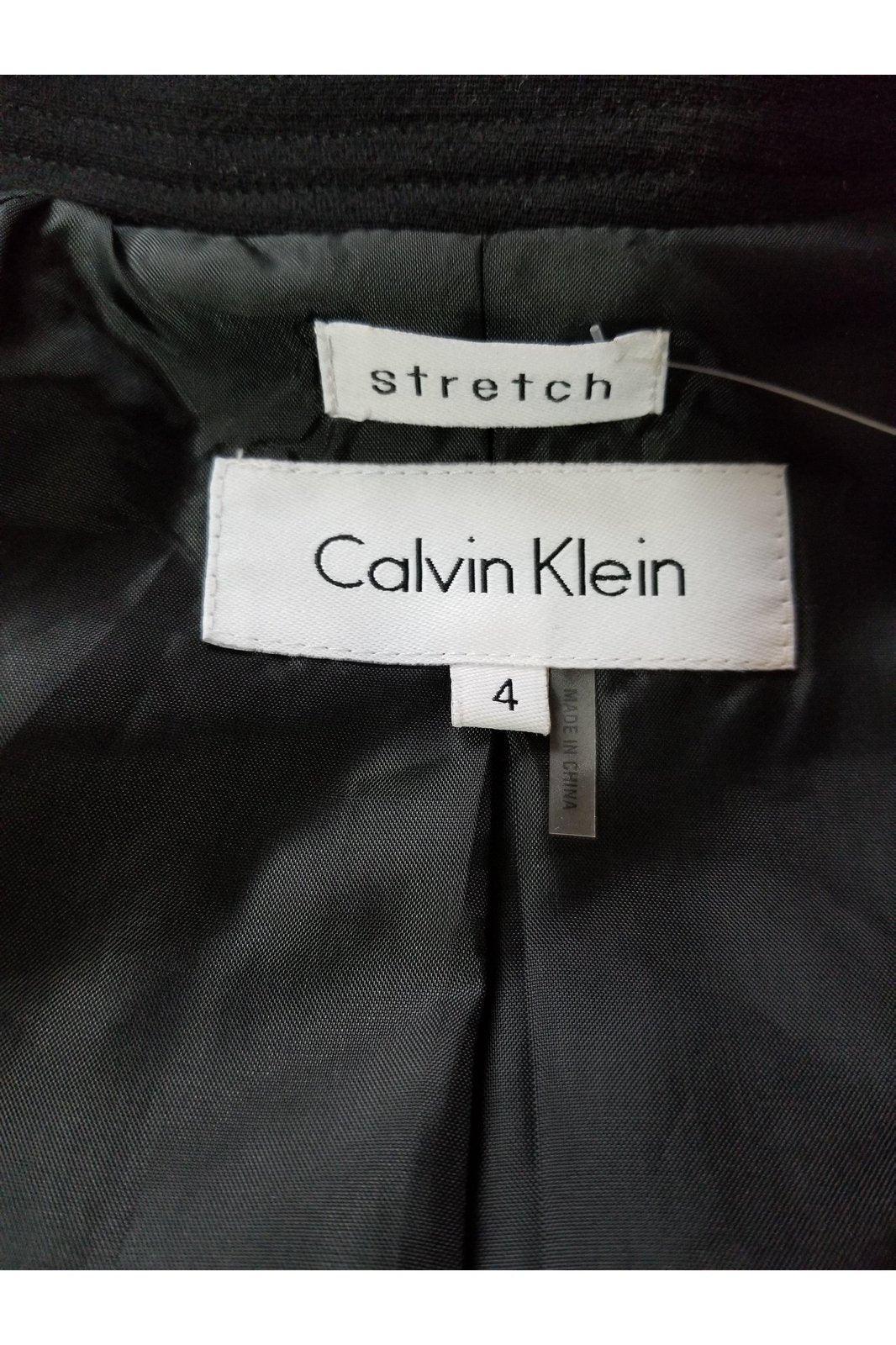 Calvin Klein women's stretch black jacket size 4 - Solé Resale Boutique thrift