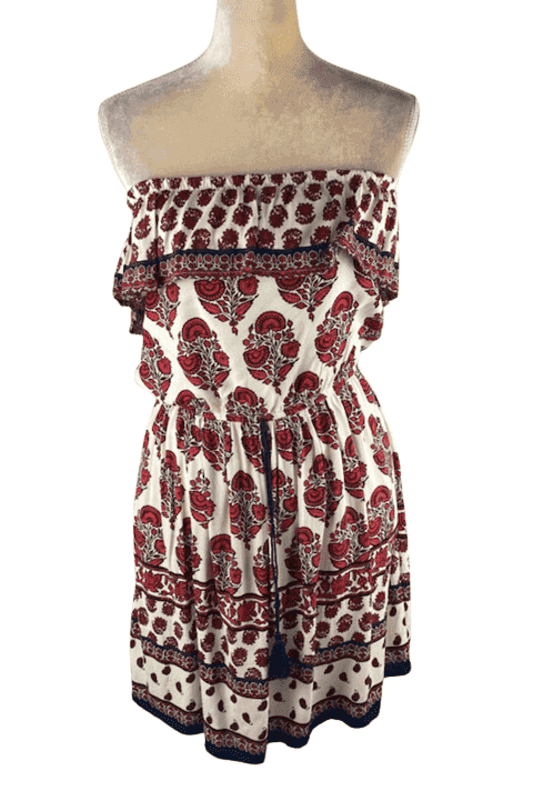 Mossimo women's brown and blue dress size L - Solé Resale Boutique thrift