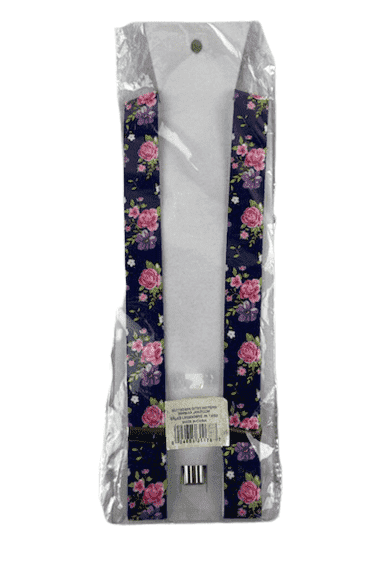 Kalan blue floral O/S suspenders