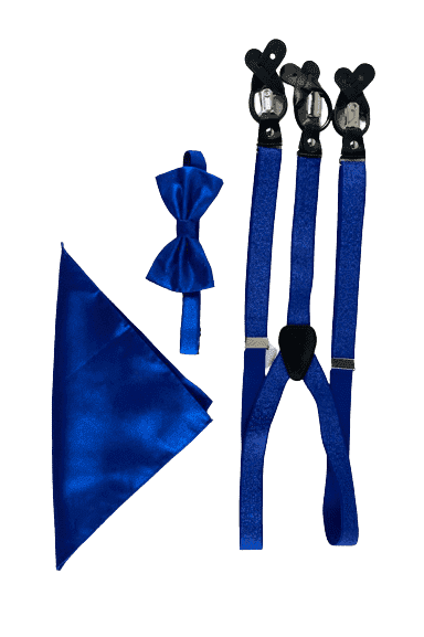 Italy Vesuvio Napoli 3pc suspenders and bow tie set in red or blue - Solé Resale Boutique thrift