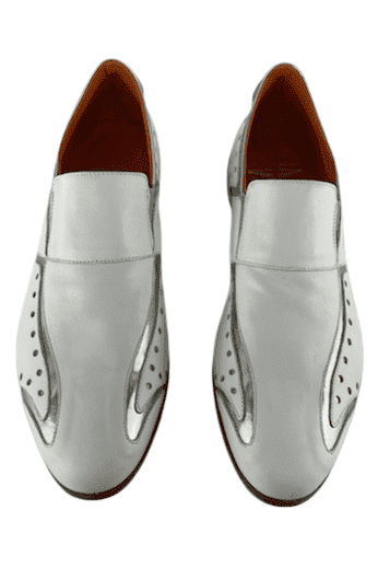 Fessura men's white and silver loafers size 43