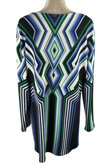 Ashley Stewart women's blue multicolor blouse size 18/20 - Solé Resale Boutique thrift