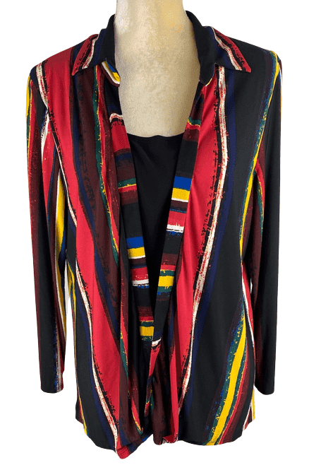 Liz McCoy women's multicolor blouse size XL - Solé Resale Boutique thrift