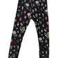 LC WAIKIKI girls floral black print leggings size 24M-36M