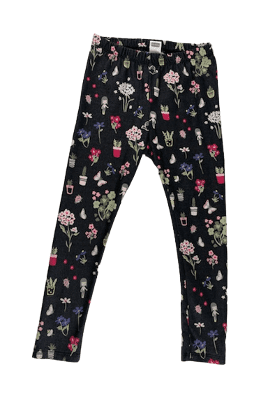 LC WAIKIKI girls floral black print leggings size 24M-36M - Solé Resale Boutique thrift