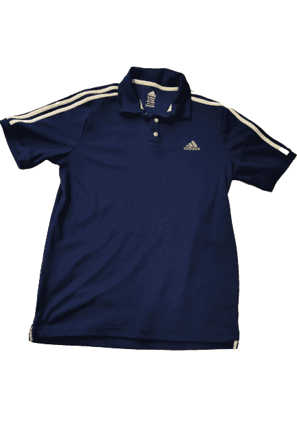 boys blue Adidas shirt, polo sz 18