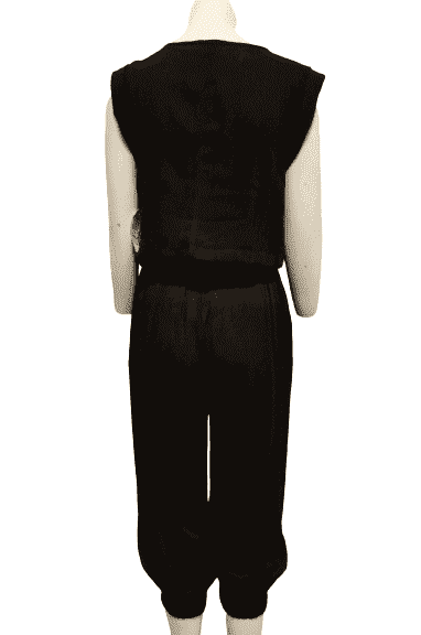 Bar III black, short sleeve, crop jumpsuit with belt size S - Solé Resale Boutique thrift