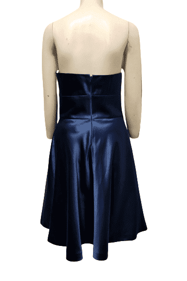 Bill Levkoff blue, tube, strappless, formal dress sz 8