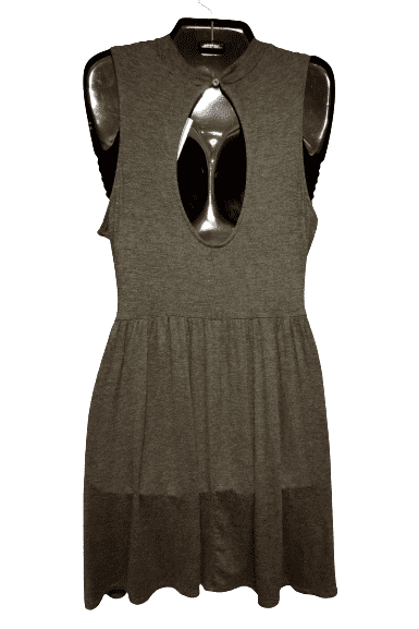 Rolla Coster women's heather gray, mock neck, tank dress size L - Solé Resale Boutique thrift