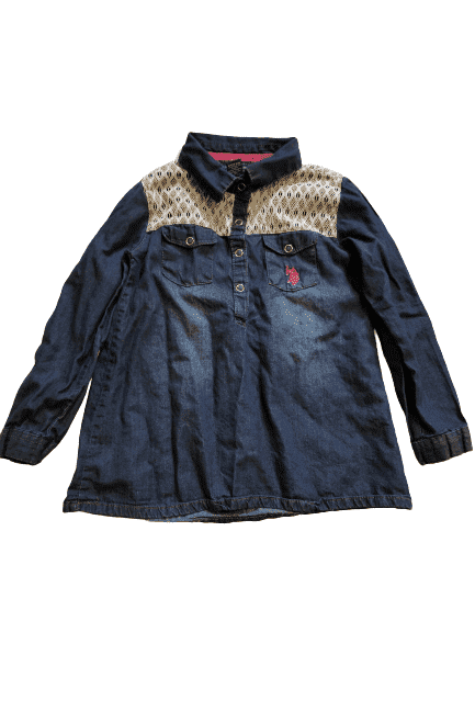 US Polo denim shirt sz 6 - Solé Resale Boutique thrift