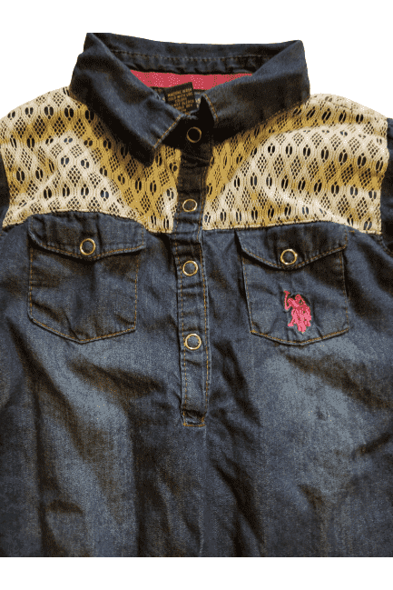 US Polo denim shirt sz 6 - Solé Resale Boutique thrift