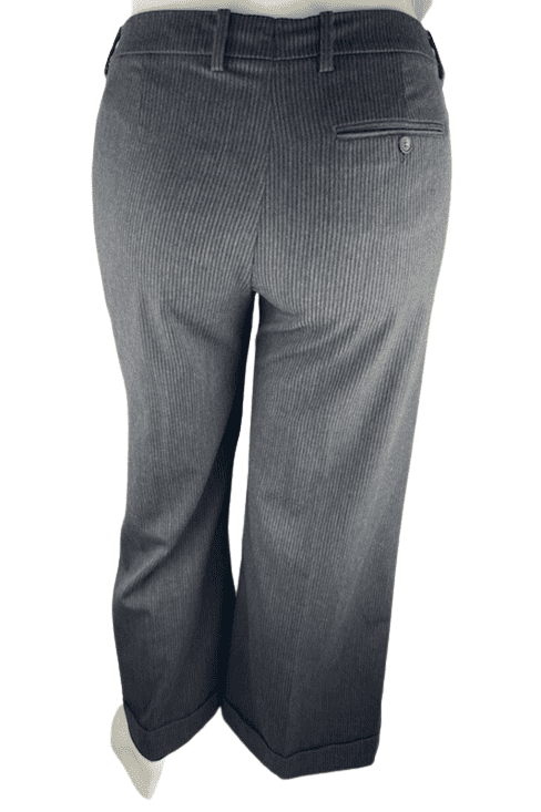 H&M women's gray stripe pants size 16 - Solé Resale Boutique thrift