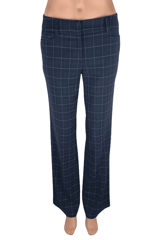 New York & Company women's blue plaid pants size 0
