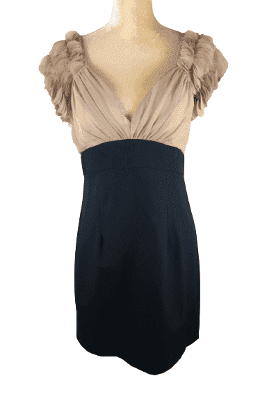 Minuet women's tan and black dress size L - Solé Resale Boutique thrift