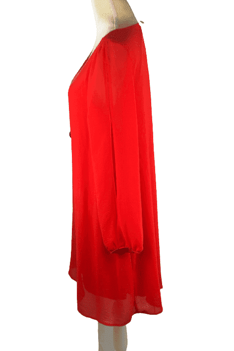 Tacera women's red dress with attached necklace size S - Solé Resale Boutique thrift