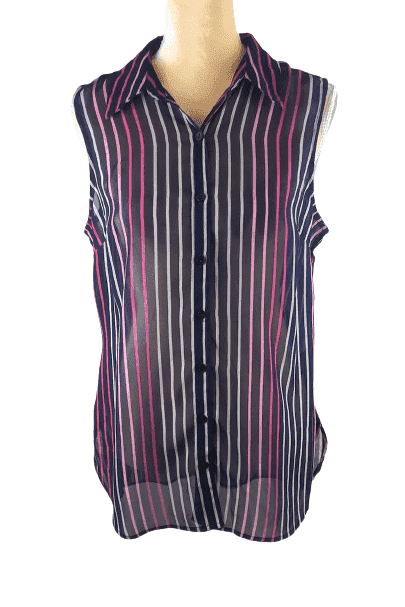 Attention women's pink multi top size L - Solé Resale Boutique thrift