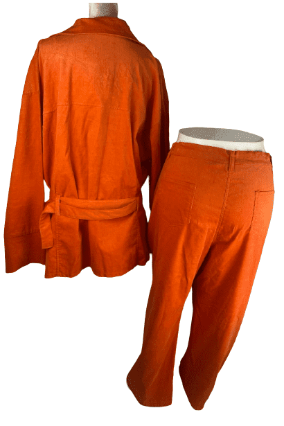Gold Flava women's orange corduroy pant set size 32 super plus