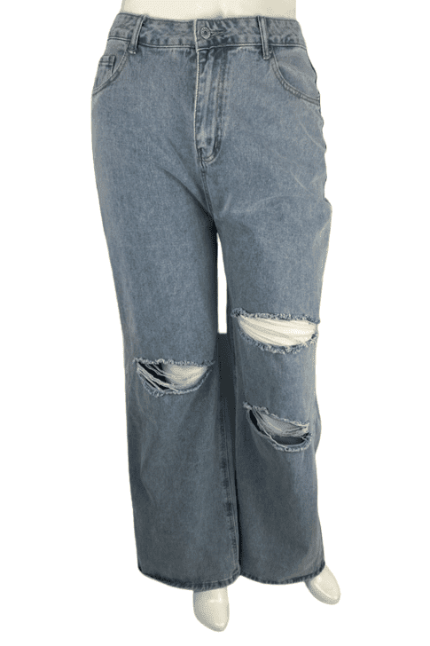 Shein Curve women's stonewashed jeans size 1XL - Solé Resale Boutique thrift