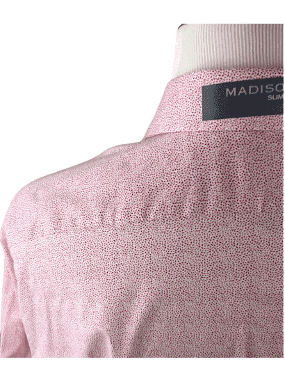 Madison men's dark pink button shirt size 18-18.5, 34-35 - Solé Resale Boutique thrift