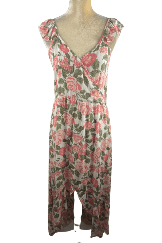 Hot Kiss women's pink floral high low dress size XL