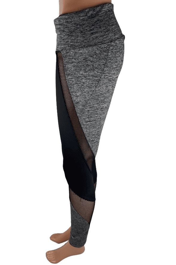 Forever 21 women's gray and black leggings size M - Solé Resale Boutique thrift