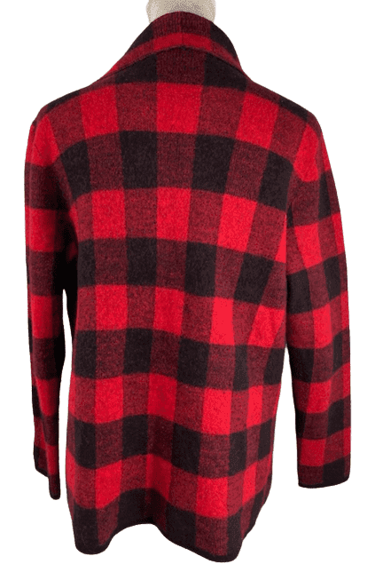 Ralph Lauren women's red/black plaid cardigan size XXL