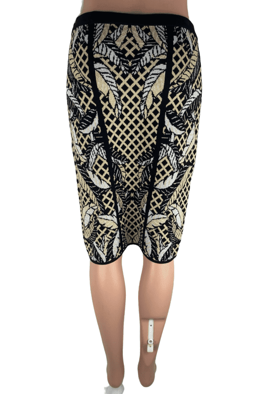 Jealous Tomato women's black and gold skirt size L - Solé Resale Boutique thrift
