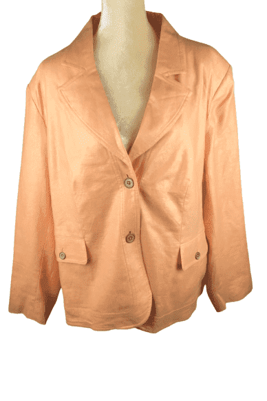 Dialogue women's peach jacket size 2X - Solé Resale Boutique thrift