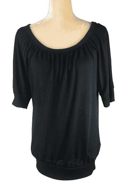 Robin K women's black top size L - Solé Resale Boutique thrift
